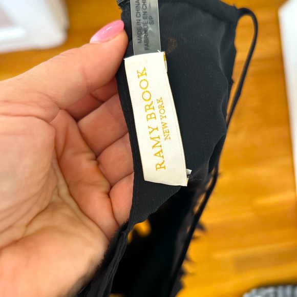 Ramy Brook- black, tiered, ruffle mini dress - Picture 2 of 2